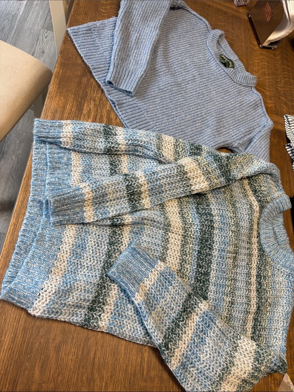 Bundle of 2 American Eagle Outfitters Sky Blue Crewneck Sweater